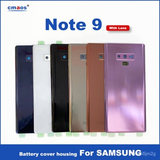 ใหม่ฝาหลังแบตเตอรี่สำหรับ Samsung Galaxy Note 9 N960ฝาหลังแบตเตอรี่กระจกประตูหลังพร้อมกล้อง