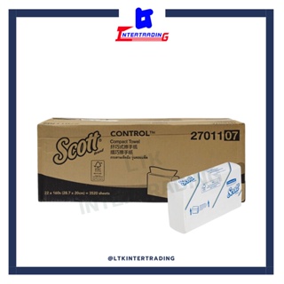 กระดาษเช็ดมือ Scott Compact Towels 1 ชั้น (บรรจุ22ห่อ/ลัง) 27011