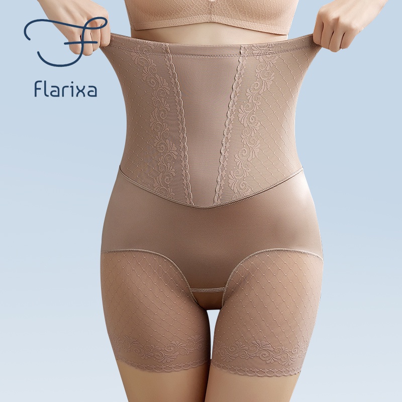 flarixa-กระชับสัดส่วน-กระชับสัดส่วน-ผู้หญิง-ลูกไม้-ชุดชั้นใน-เอวสูง-กางเกงขาสั้น-ควบคุมหน้าท้อง-กางเกงเอว-เทรนเนอร์-กระชับสัดส่วน-กางเกงขาสั้นนิรภัย