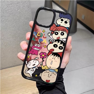 เคสโทรศัพท์มือถืออะคริลิคใส แบบแข็ง ลายการ์ตูนชินจัง สําหรับ iphone 14promax 11 13 12 7Plus 8 X XS Max