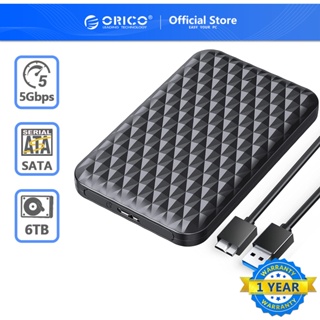 ราคาและรีวิวORICO กล่องใส่ 2.5 Inch HDD Case SATA 3.0 to USB 3.0 5 Gbps 4TB HDD SSD Enclosure Support UASP HD External Hard Disk Box (ไม่รวม HDD)（2520U3）