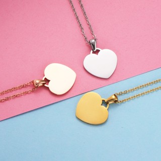 Ecgift NE004 สร้อยคอสเตนเลส จี้รูปหัวใจ สําหรับผู้หญิง