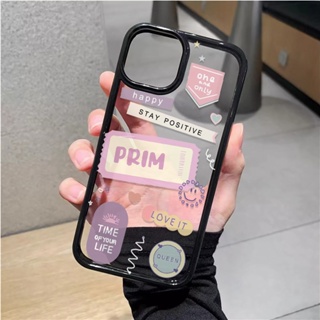 เคสโทรศัพท์มือถืออะคริลิคใส แบบแข็ง ลายฉลากแฟชั่น สําหรับ iphone 14promax 11 13 12 7Plus 8 X XS Max