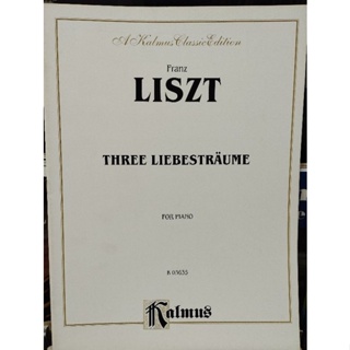 LISZT - THREE LIEBESTRAUME FOR PIANO (KALMUS-WB)029156011838