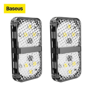 Baseus หลอดไฟ LED 6 ดวง สําหรับติดประตูรถยนต์ 2 ชิ้น