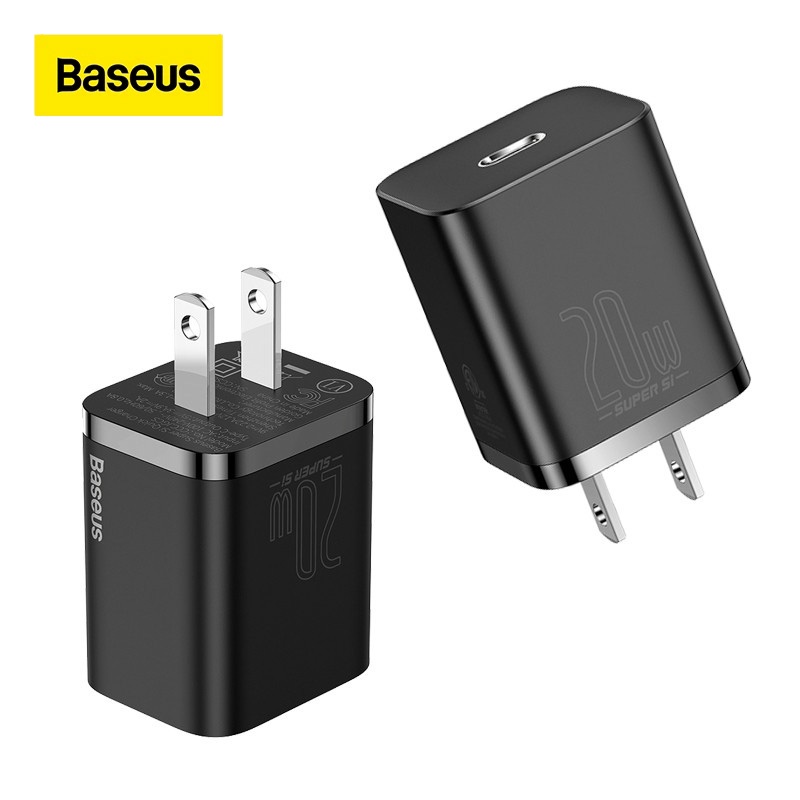 ภาพหน้าปกสินค้าBaseus อะแดปเตอร์หัวชาร์จโทรศัพท์มือถือ 20 วัตต์ Super Si 1C แบบชาร์จเร็ว สำหรับ iPhone 12 Pro Max