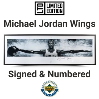 Michael Jordan Wings Signed 20th Year Nike Air Jordans Numbered/Limited Edition Framed Poster - Signature COA Upper Deck