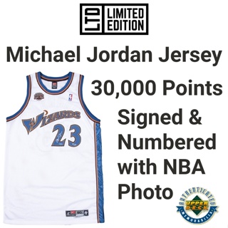 Michael Jordan Signed Jersey &amp; Offical NBA Photo 30,000 Points Numbered/Limited Edition - Signature COA by Upper Deck