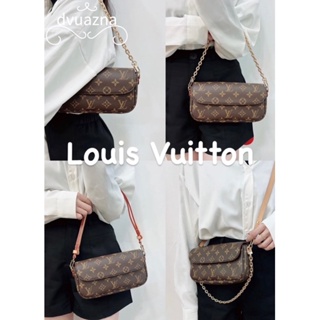 100% ของแท้ 2023 กระเป๋าสตรีใหม่ Louis Vuitton / LV Wallet On Chain Ivy กระเป๋าสะพายข้าง