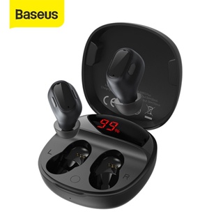 Baseus Wm01 Plus หูฟังไร้สาย บลูทูธ 5.0 แบบกันน้ำ พร้อมไฟ LED หฟู ังบลทู ธ