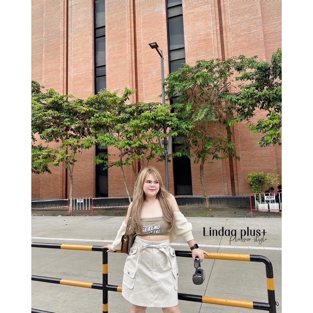 chubbychuu-57-กระโปรงทรงคาโก้-มีสายเข็มขัด