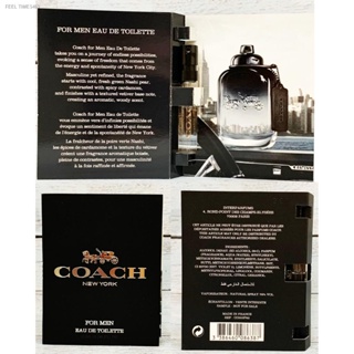 💥พร้อมส่ง ส่งไวมาก💥COACH NEW YORK FOR MEN EDT 2ml (ผู้ชาย)