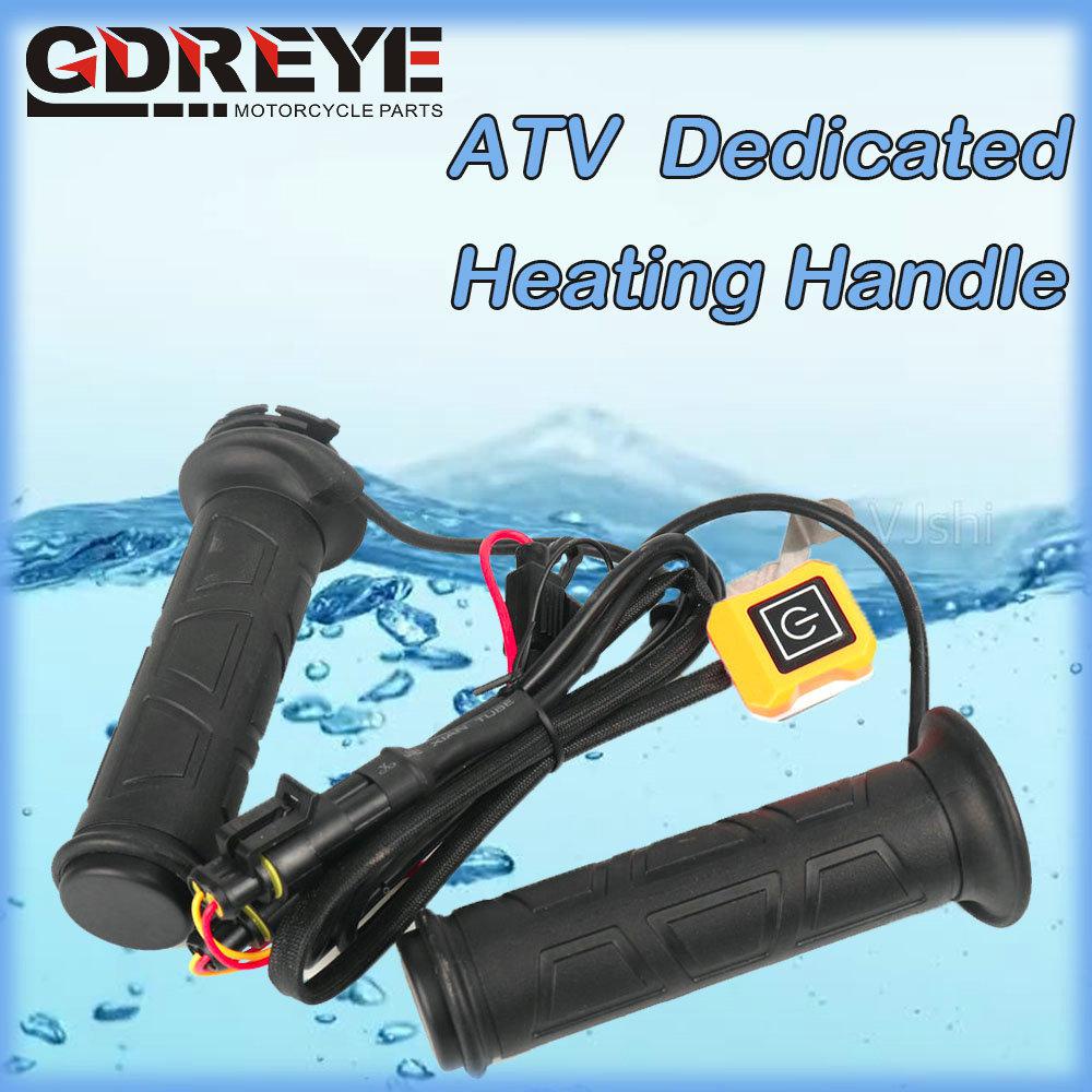 รถจักรยานยนต์ Heated Hand Grips ATV Handlebar เครื่องทำความร้อน Handle