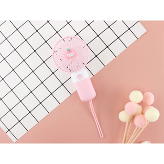 hot🔥พร้อมส่ง!!พัดลมมินิ USB ขนาดกระทัดรัด พกพาสะดวก Mini Portable fan สีพาสเทล ดีไซน์น่ารัก พัดลมมือถือ