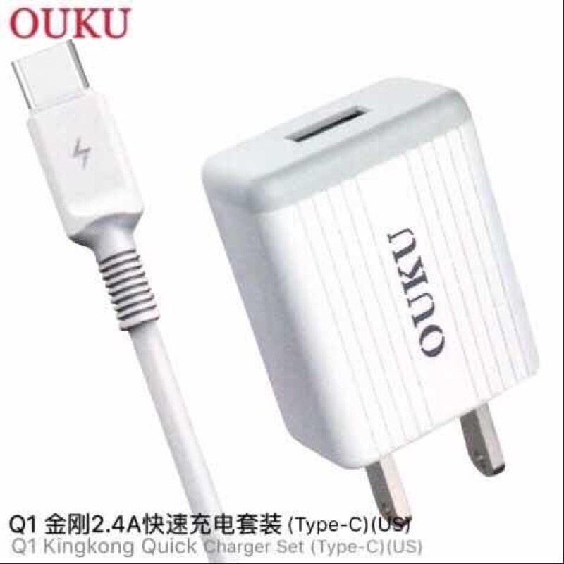 ouku-q1-สายชาร์จพร้อมปลั๊ก-charger-set-fast-charging-2-4a-สำหรับ-micro-usb-typec-สายชาร์จ-หัวชาร์จ