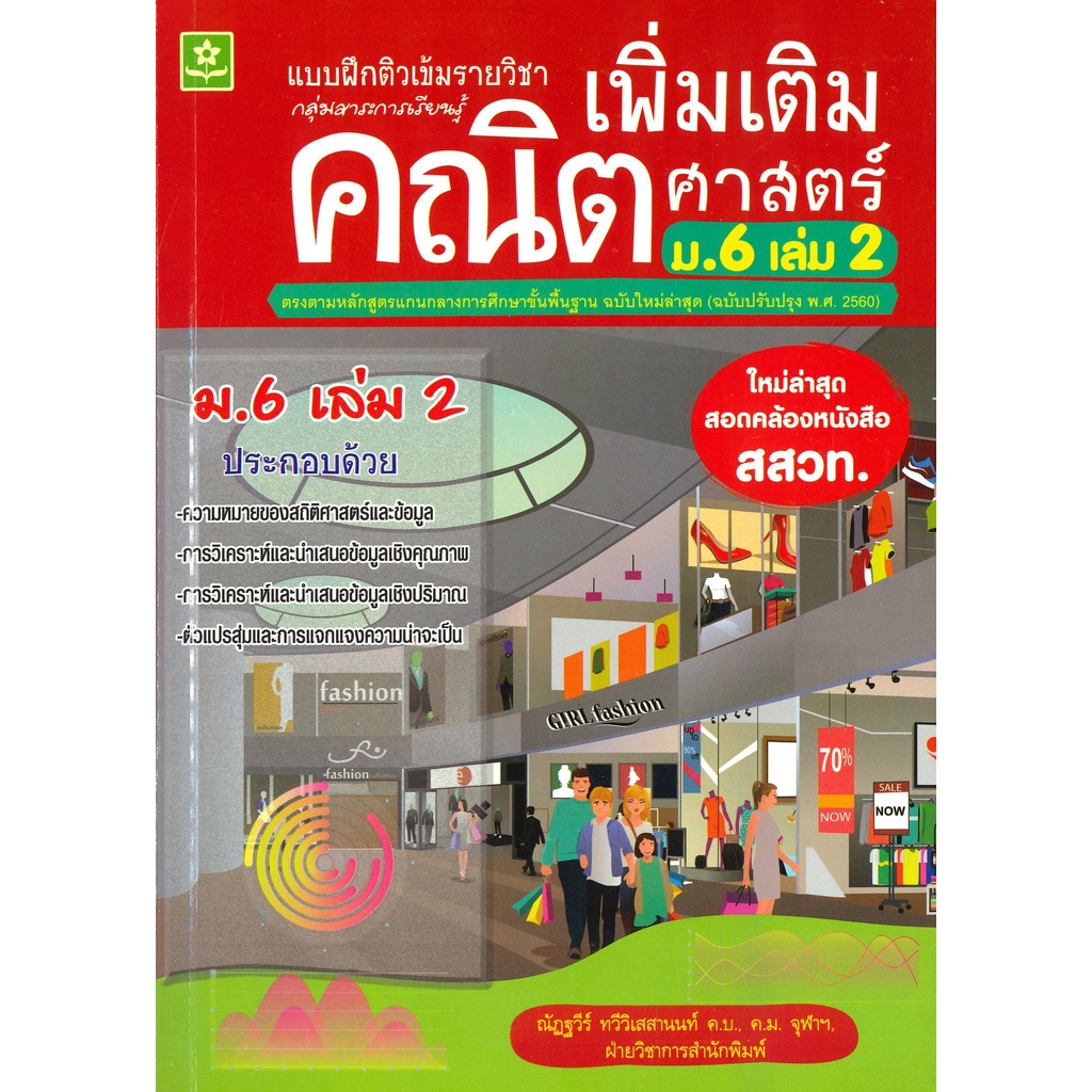 หนังสือ-แบบฝึกติวเข้มฯเพิ่มเติมคณิตฯ-ม-6-ล-2