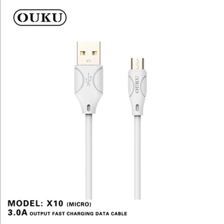 👍🏻ใหม่! ouku x10 สายชาร์จรุ่นใหม่ 3A output ชาร์จเร็ว สายแข็งแรง สำหรับ L/แอนดรอยด์ สำหรับ ip/แอนดรอยด์