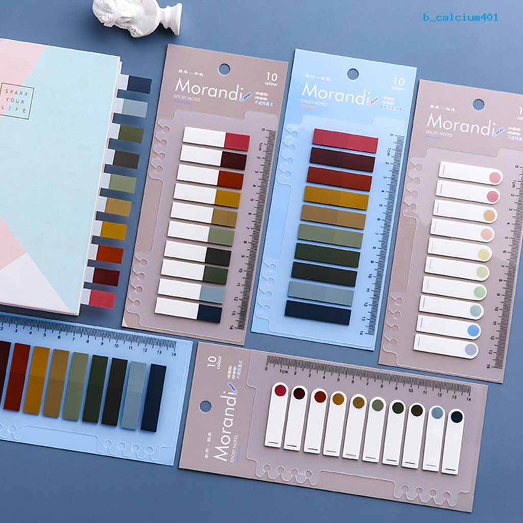 แท็บดัชนีแคคเซียม-200-ชิ้น-พร้อมไม้บรรทัดสเกล-มีกาวในตัว-กันน้ํา