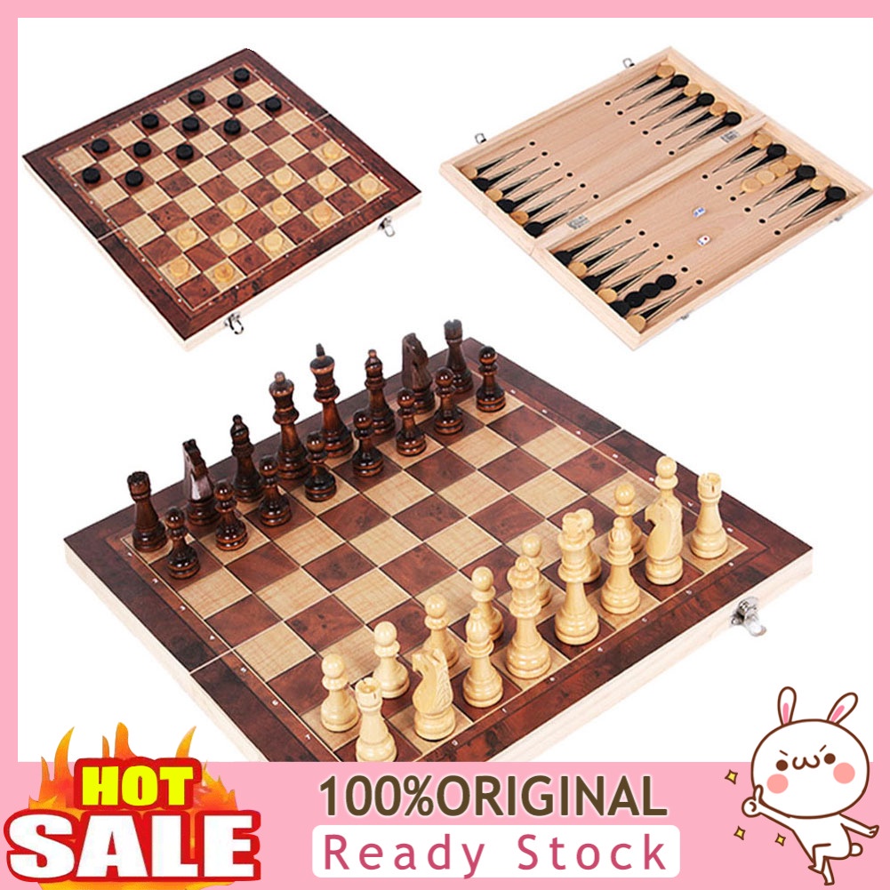 b-398-3-in-1-double-faced-wooden-chess-checkers-backgammon-travel-board-game