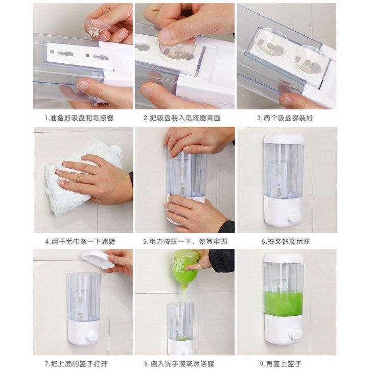 wall-soap-dispenser-เครื่องจ่ายสบู่เหลว-แบบ1ช่อง-2ช่อง-ที่กดสบู่เหลว-ติดผนัง