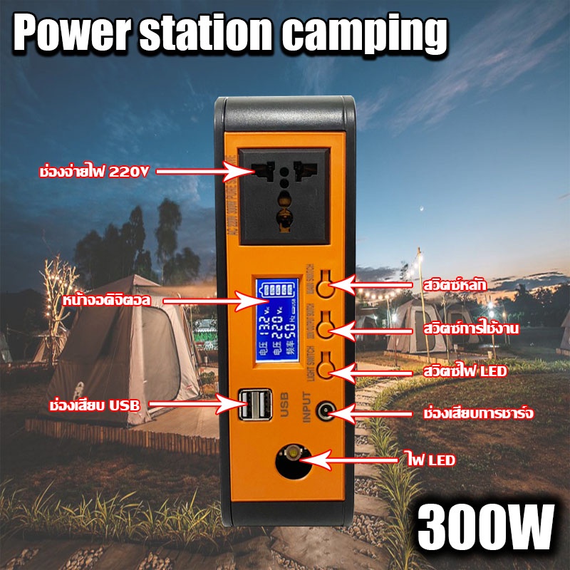 power-box-เครื่องพลังงานแสงอาทิตย์-powerbox-300w-แบตlion28000mah-เครื่องสำรองไฟ-แคมป์ปิ้งไฟกลางแจ้ง-เครื่องจ่ายไฟฉุกเฉิน
