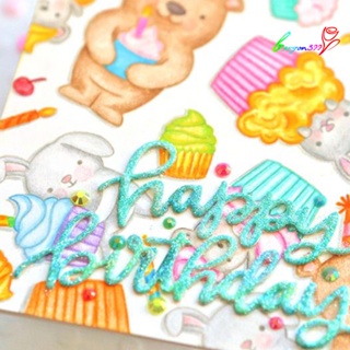 【AG】Happy Birthday Cutting Dies DIY Scrapbook Emboss Paper Cards Decor Mold