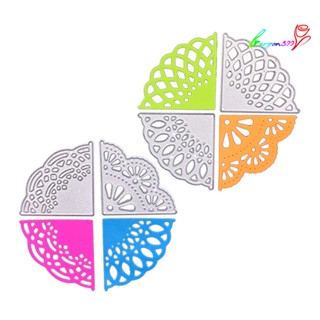 【AG】Lace Corner Flower Cutting Die Stencil DIY Scrapbooking Paper Album Decor