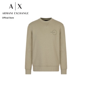 AX Armani Exchange เสื้อสเวตเชิ้ตผู้ชาย รุ่น AX 6LZMAC ZJBXZ1836 -  สีเทา