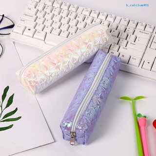 Calcium Pencil Bag with Zipper Large Capacity Wear Resistant Exquisite Pattern Bright Colored Pen