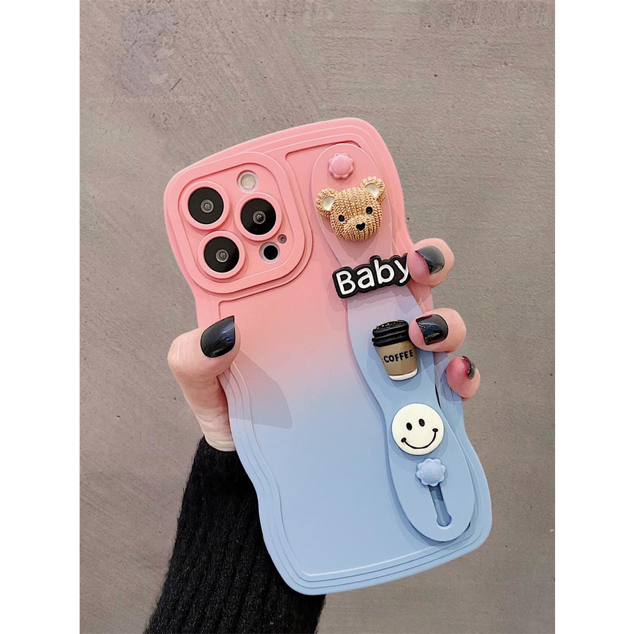 เคสโทรศัพท์มือถือ-ลายหน้ายิ้ม-ไล่โทนสี-สําหรับ-apple-iphone-14-13-12-11-pro-max-14pro-13