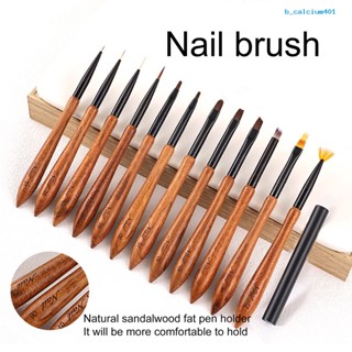 Calciummj Sandalwood Nail Art Brush Japanese-style Ergonomic Handle Design Eco-friendly Classic Nail Art Brush