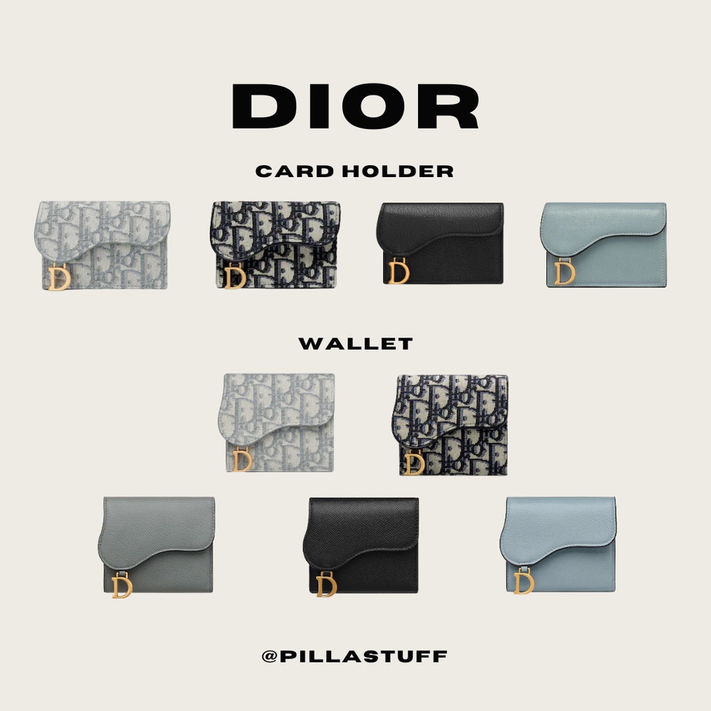 New!!🔥 Dior saddle card holder & wallet กระเป๋าตังค์ดิออร์ Shopee