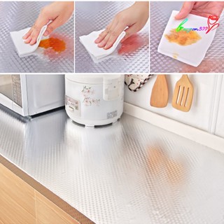 【AG】1 Roll Oilproof Sticker Self Adhesive Waterproof Aluminum Foil Wall Sticker for Home