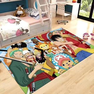 คุณภาพดี พรมปูพื้น ลายการ์ตูนอนิเมะ One Piece ทนทานต่อสิ่งสกปรก ผ้าห่มข้างเตียง ห้องนั่งเล่น อิทธิพล One Piece Luffy ในครัวเรือน