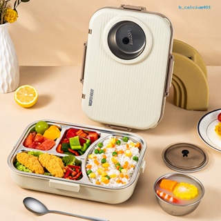 Calciwj 1 Set 1400ML Bento Box Creative Camera Design Good Sealing 4 Grid 1200ML