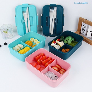 Calciwj 1 Set 501-800ml Lunch Box No Fragile Microwave Safe Compartment Design Student Office