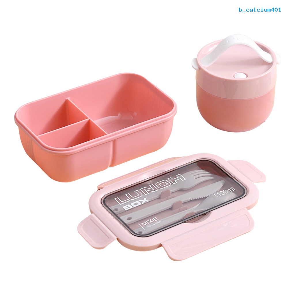 calciwj-student-bento-box-soup-cup-high-capacity-food-grade-partition-anti-leak-two-compartments