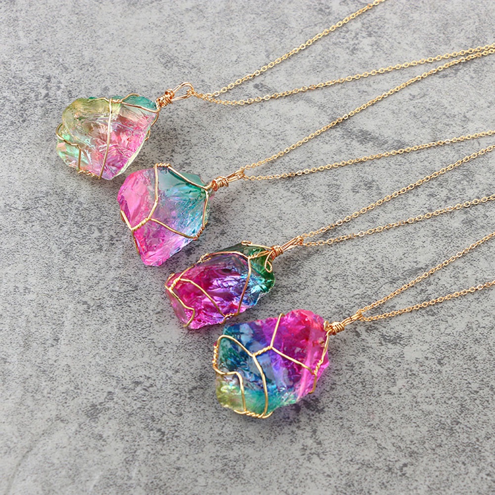 b-398-rainbow-color-natural-stone-rock-pendant-necklace-women-party-jewelry-gift