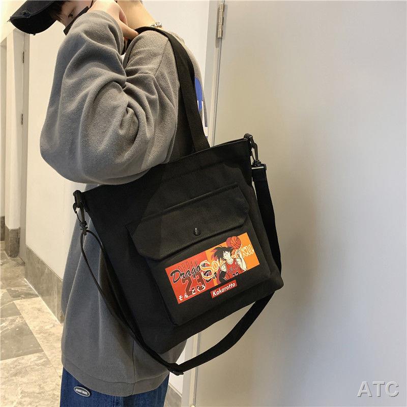 กระเป๋าเป-กระเป๋า-messenger-ของผู้ชาย-men-s-harajuku-college-student-canvas-bag-backpack-class-shoulder-bag