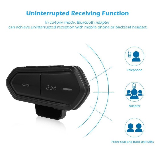 be6-bluetooth-intercom-interphone-หูฟังสำหรับติดหมวกกันน็อคจักรยานยนต์