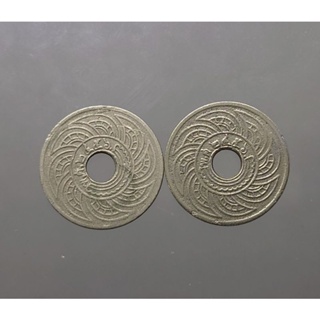 ชุด 2 เหรียญสตางค์รู 5 สตางค์ สต.เนื้อนิเกิล ปีหายาก ปี พ.ศ.2456 (บล็อกจุดชิด จุดห่าง) #ของสะสม #เหรียญรู #เงินโบราณ