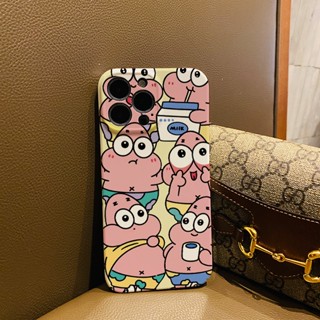 ฟิล์มแข็ง เคส iphone 14 pro Max 11 13 12 7Plus 8 X XS Max แฟชั่น More Patrick Star เคสกันกระแทก