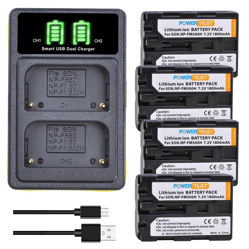 NP-FM500H NP FM500H FM500H แบตเตอรี่ LCD Dual USB Charger สำหรับ Sony ...