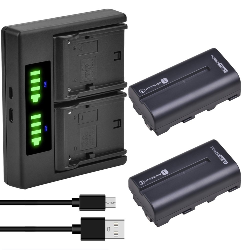 แบตเตอรี่ NP-F550 Dual Charger สำหรับ Sony NP-F530 F570(L Series) และ ...
