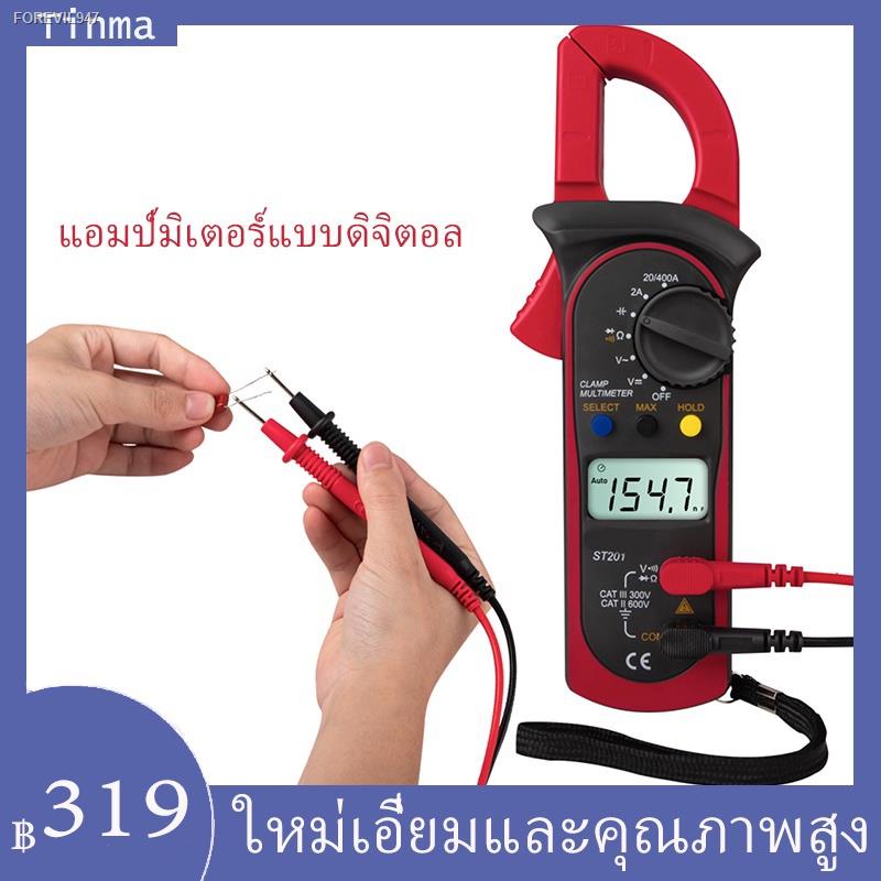 พร้อมสต็อก-แคลมป์มิเตอร์ดิจิตอล-แอมป์มิเตอร์มัลติมิเตอร์แบบดิจิตอลแคลมป์-เครื่องทดสอบตัวเก็บประจุ-การทดสอบกำลังไฟฟ้า