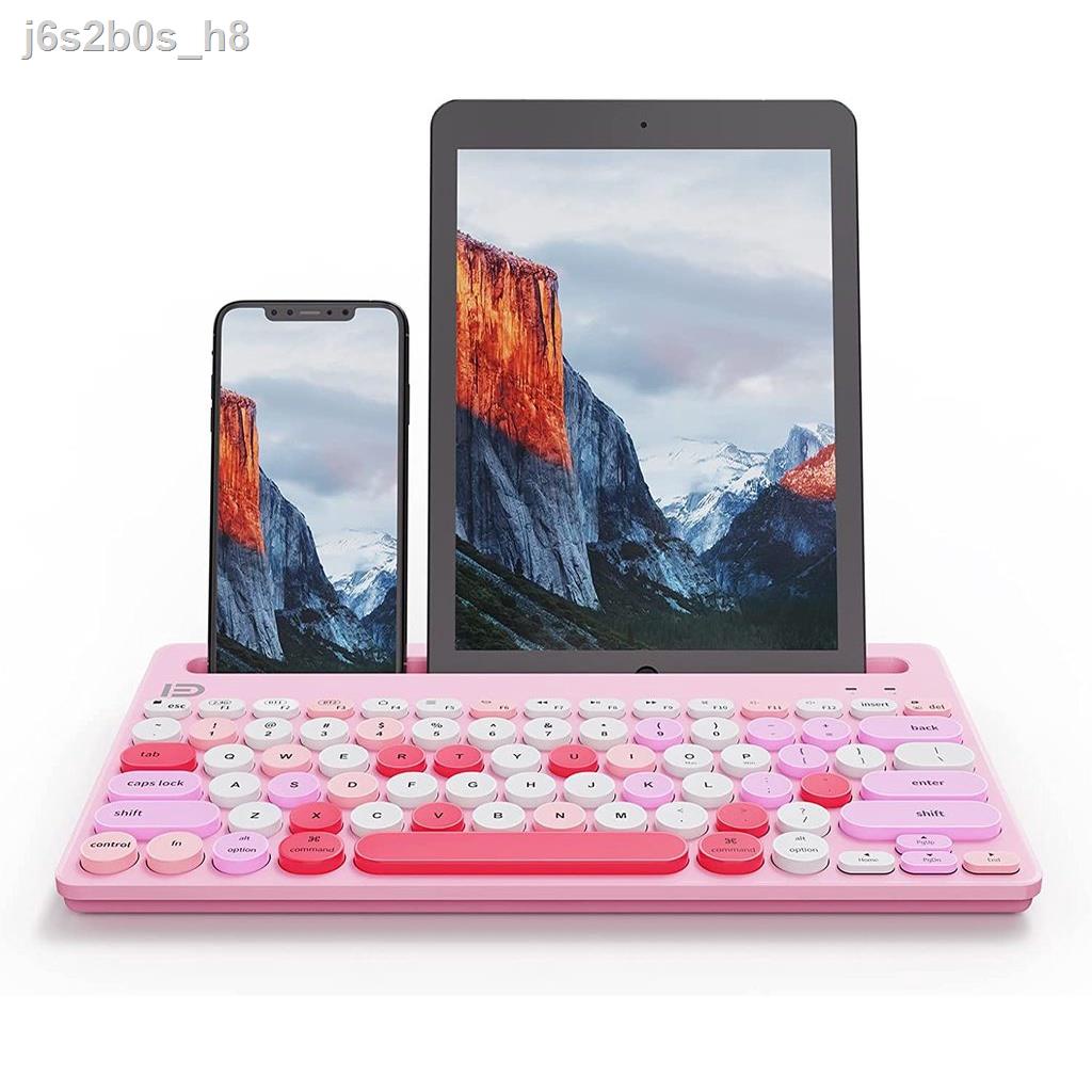 Wireless Keyboard Multi-Device with Stand Holder, Bluetooth and 2.4G ...