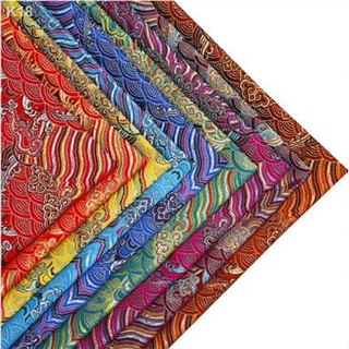1 meter cloud sea wave pattern simulation silk Chinese embroidery satin silk brocade printing silk fabric