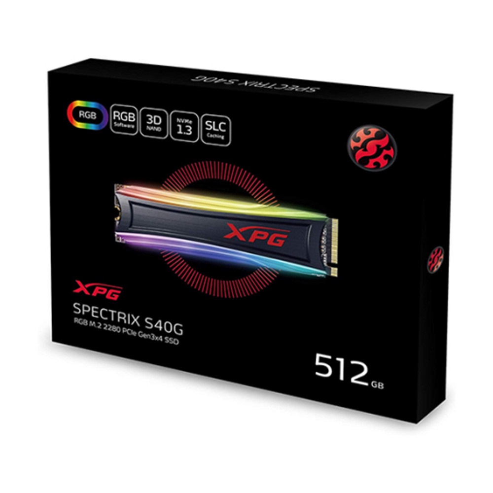 XPG SPECTRIX S40G RGB SSD Memory (เอสเอสดี) ความจุ 512GB M.2 2280 PCIe ...