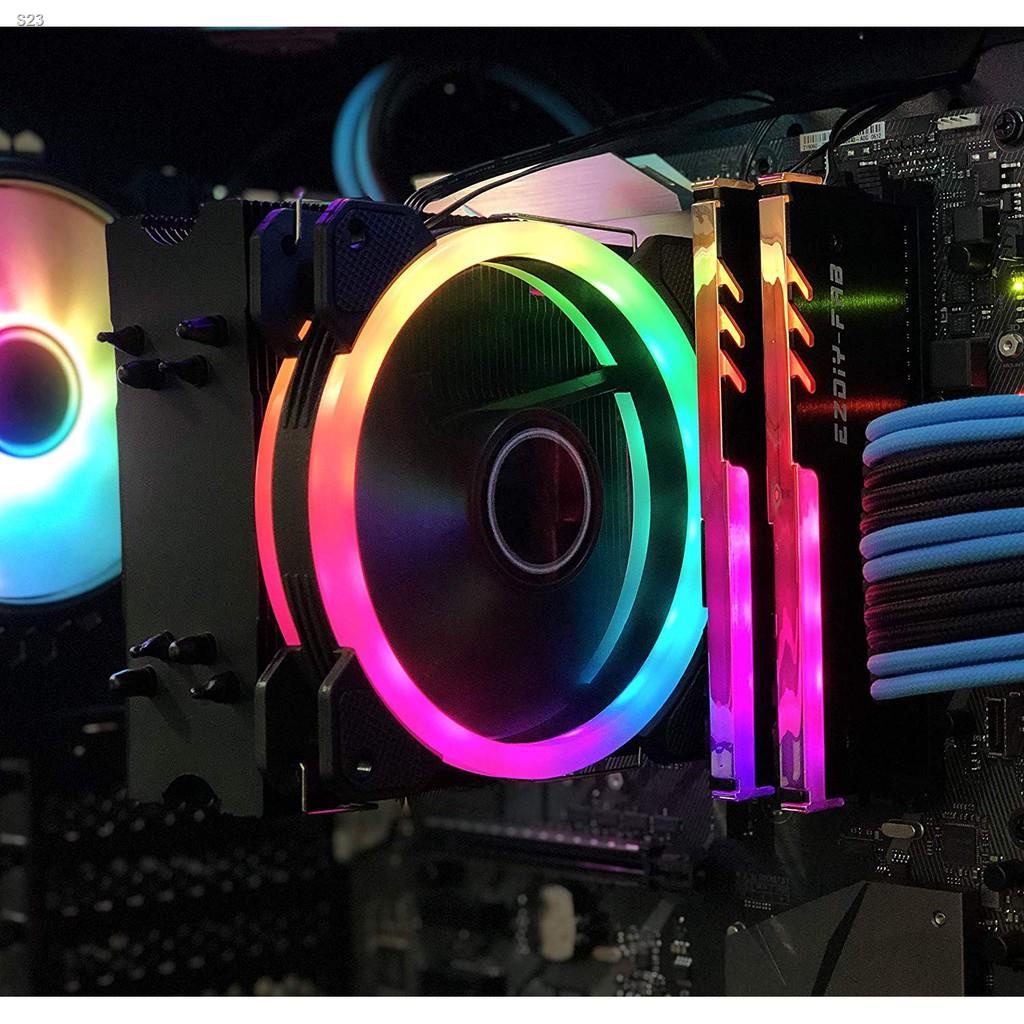 EZDIY-FAB 120mm Pure White RGB Box Fan With 10 Port X Fan Hub And