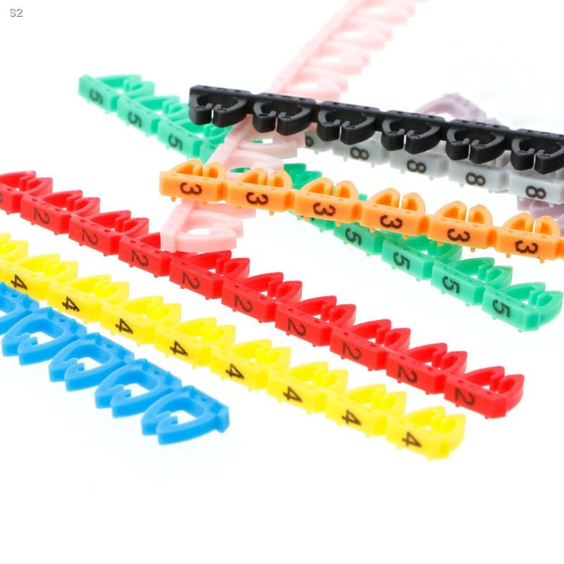100Pcs/Set Colorful Numeric Cable Label Mark For RJ45 RJ11 RJ12 ...